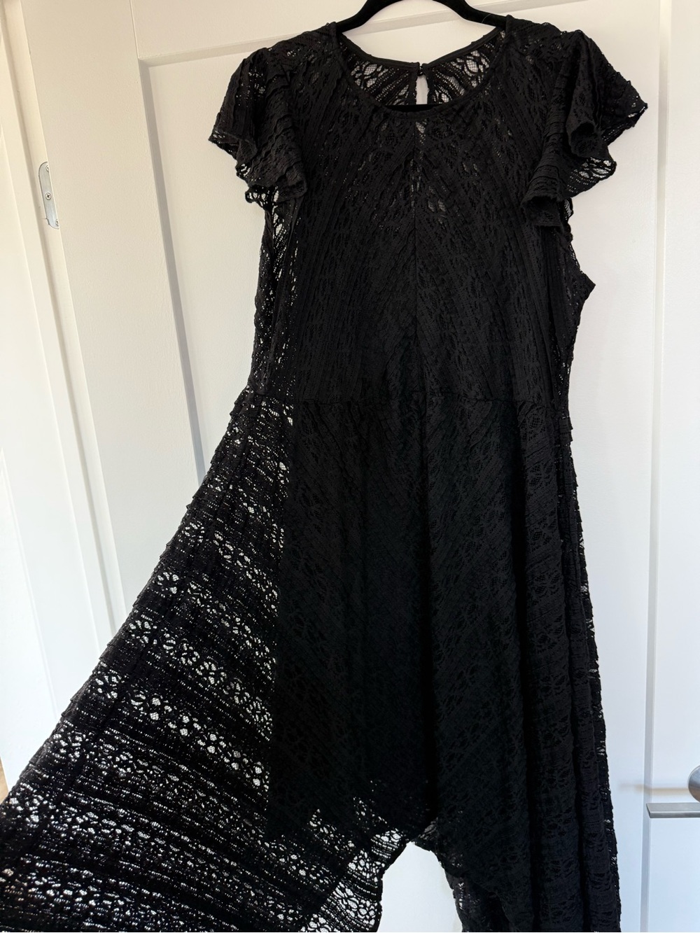 Black Lace A-Line Midi Dress - torrid size 2 - Picture 6 of 7